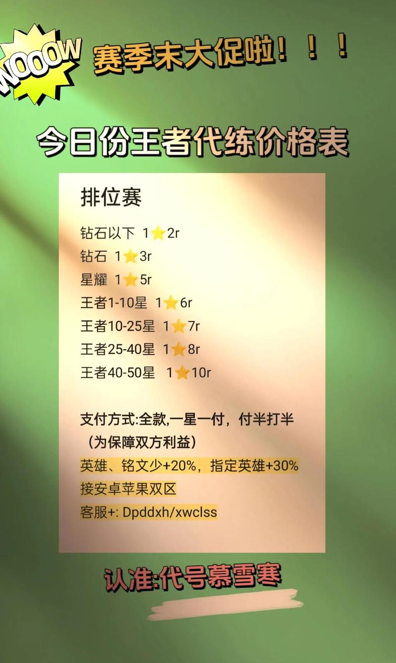 代练费用表王者荣耀-现在的王者荣耀代练费用表-第2张图片-南方游戏